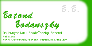 botond bodanszky business card